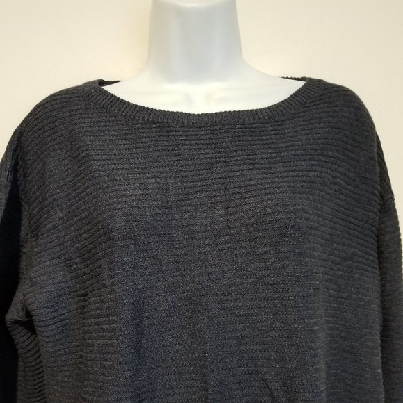 NWOT Long knit charcoal dress/ sweater - Picture 6 of 8